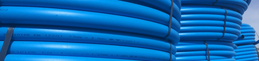 Blue MDPE Water Pipes